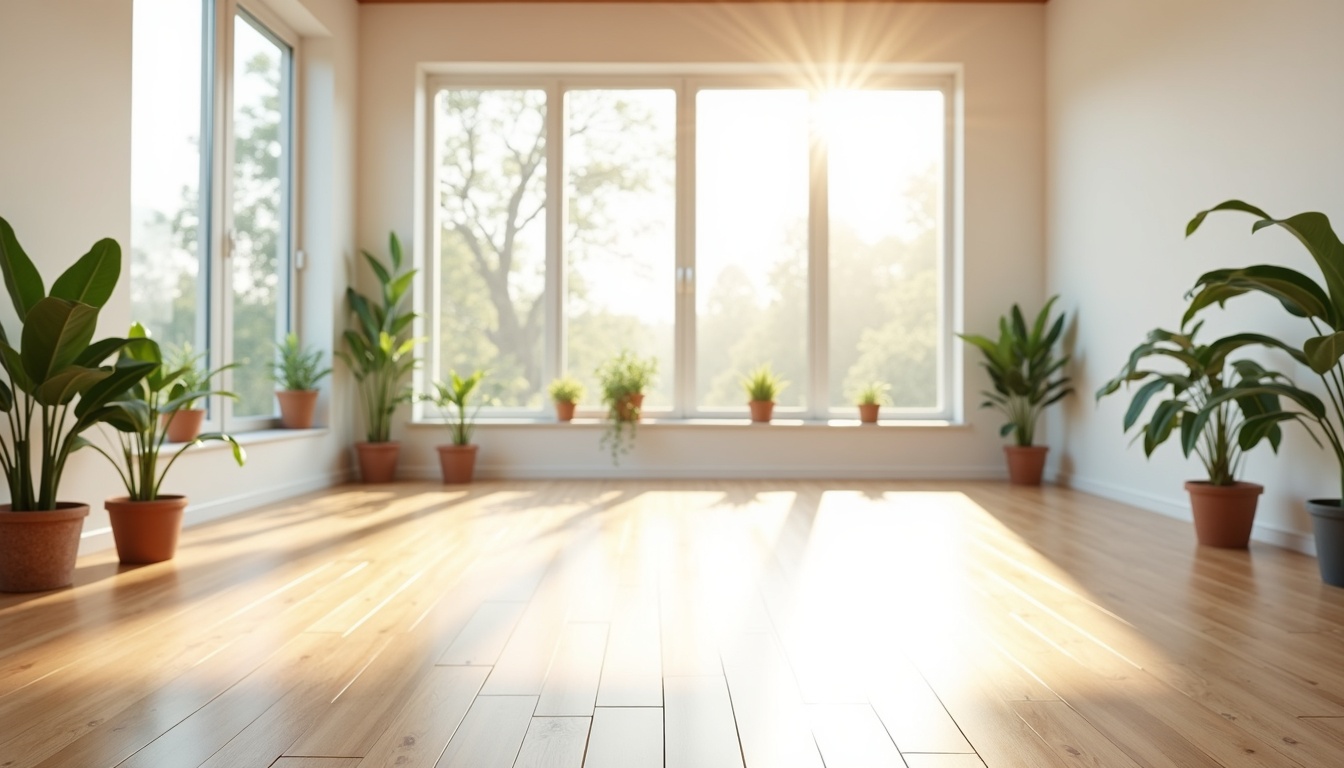 Sala de l'estudi Espai Ona amb terra de fusta i llum natural, Castelldefels