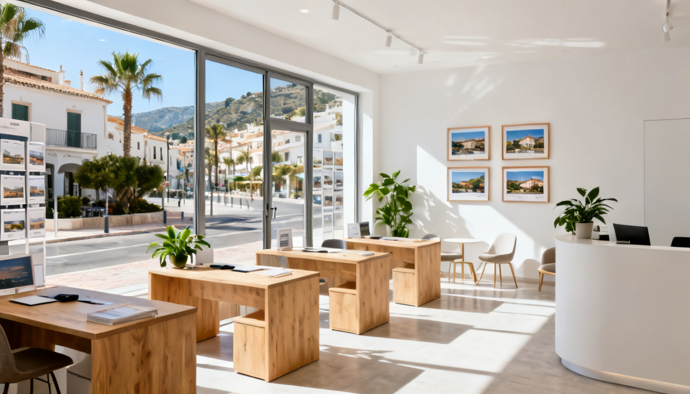 Interior lluminós del despatx de Vela Costa Immobiliària a Castelldefels